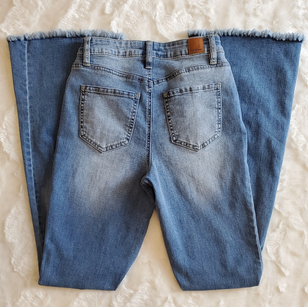 YMI High Rise Super Flare Rip+Tear Jeans - Picture 4 of 10